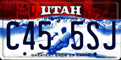 UT license plate C455SJ