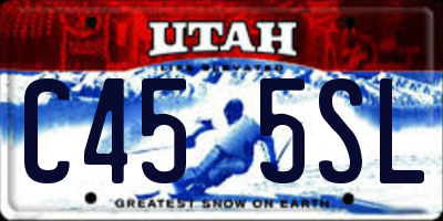 UT license plate C455SL