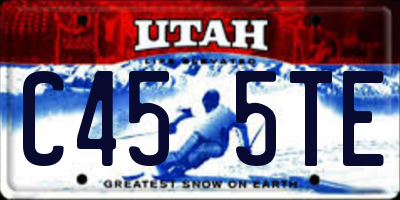 UT license plate C455TE