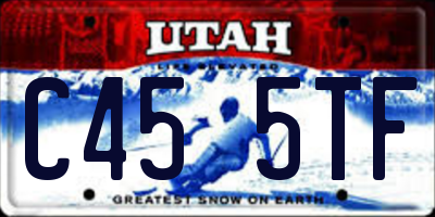 UT license plate C455TF