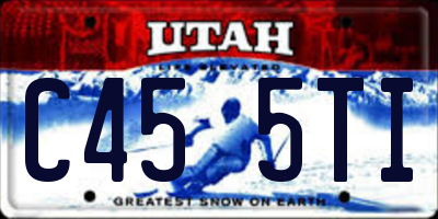 UT license plate C455TI