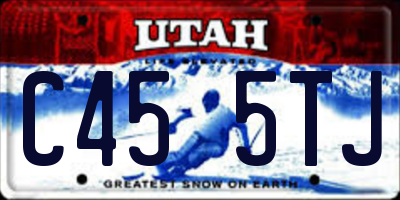 UT license plate C455TJ