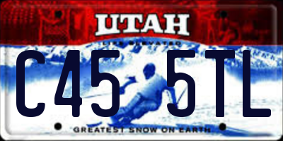 UT license plate C455TL