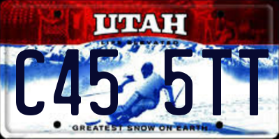 UT license plate C455TT