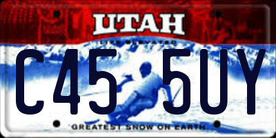 UT license plate C455UY