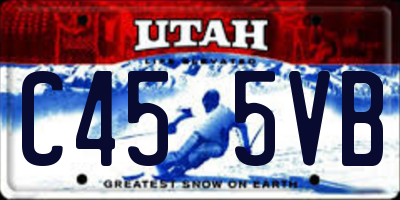 UT license plate C455VB
