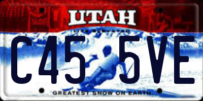 UT license plate C455VE
