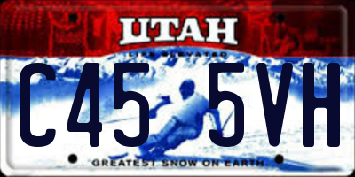 UT license plate C455VH