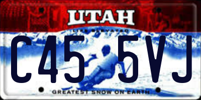 UT license plate C455VJ