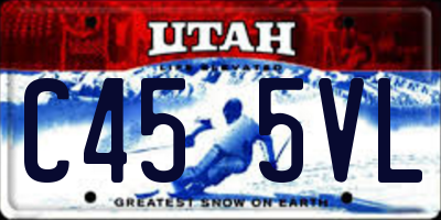 UT license plate C455VL