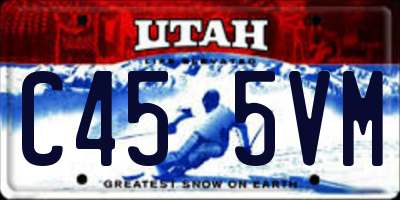 UT license plate C455VM