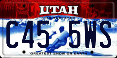 UT license plate C455WS