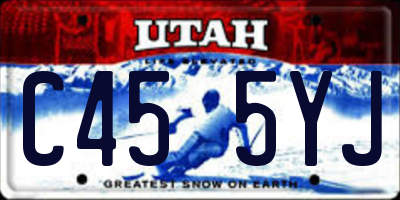 UT license plate C455YJ