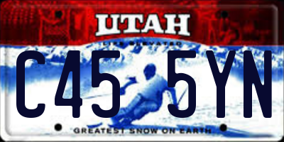 UT license plate C455YN