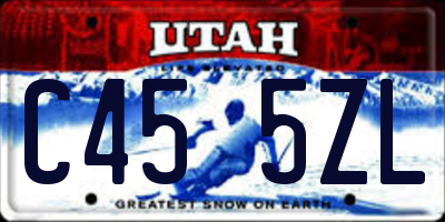 UT license plate C455ZL