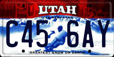 UT license plate C456AY