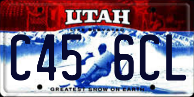 UT license plate C456CL
