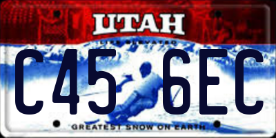 UT license plate C456EC