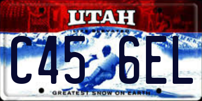 UT license plate C456EL