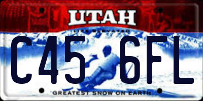 UT license plate C456FL