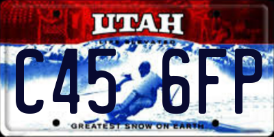 UT license plate C456FP
