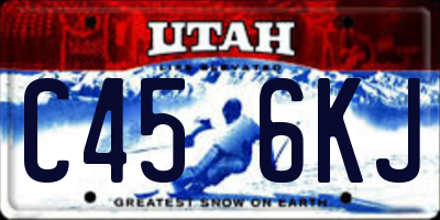 UT license plate C456KJ