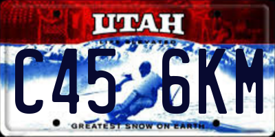 UT license plate C456KM