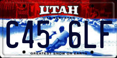 UT license plate C456LF