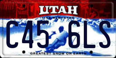 UT license plate C456LS
