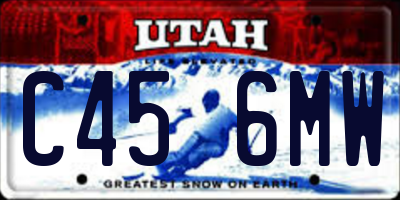 UT license plate C456MW
