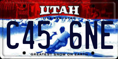 UT license plate C456NE
