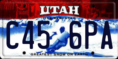UT license plate C456PA