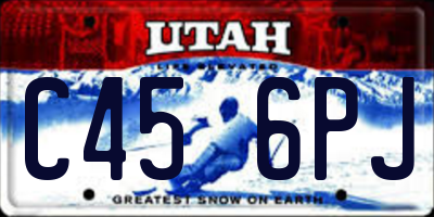 UT license plate C456PJ