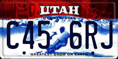 UT license plate C456RJ