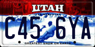 UT license plate C456YA