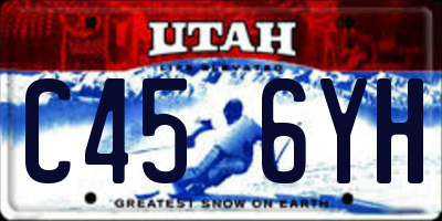 UT license plate C456YH