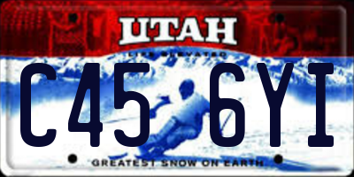 UT license plate C456YI