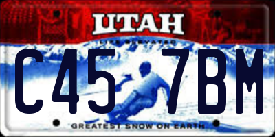 UT license plate C457BM