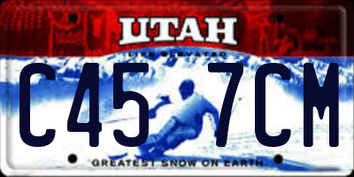 UT license plate C457CM
