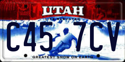 UT license plate C457CV