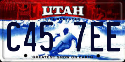 UT license plate C457EE