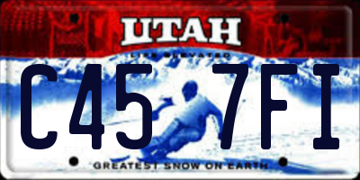 UT license plate C457FI