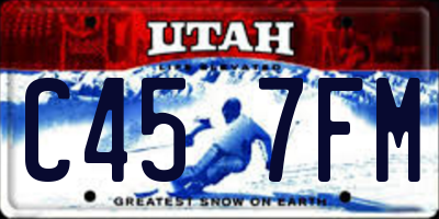 UT license plate C457FM