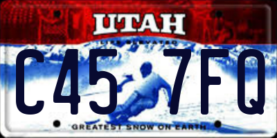 UT license plate C457FQ
