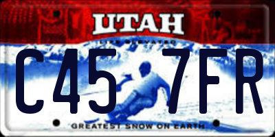 UT license plate C457FR