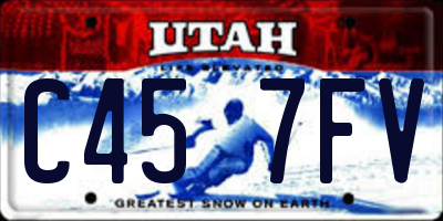UT license plate C457FV