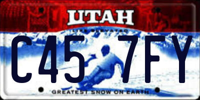 UT license plate C457FY