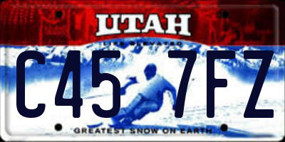 UT license plate C457FZ