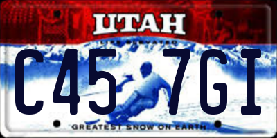 UT license plate C457GI
