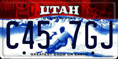 UT license plate C457GJ